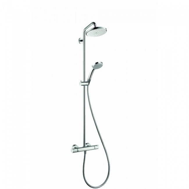 Colonne De Douche Showerpipe Croma 220 Hansgrohe | Bricozor dedans Colonne De Douche Showerpipe Croma 160