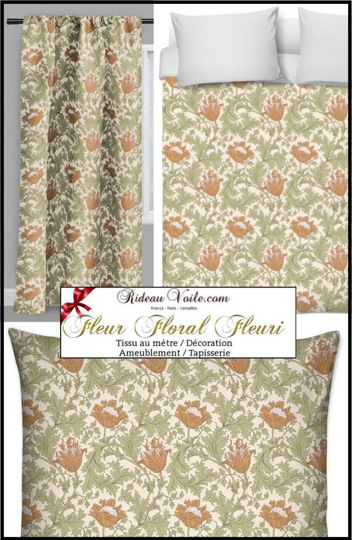 Couleur Tissu Tissus Fleur Fleurs Fleuri Floral Imprimé serapportantà Rideaux Imprimés Fleurs