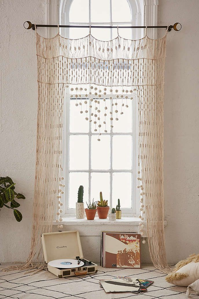 Crochet Portal | Urban Outfitters Makeup | Rideau Macramé avec Rideaux Style Boheme