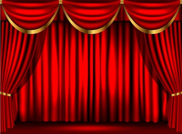 Dark Red Curtain Drape Stage Theater Photography Studio à Rideau Theatre