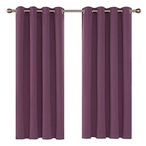 Deconovo Lot De 2 Rideaux Violette Occultant À Oeillets encequiconcerne Rideau Thermique Violet