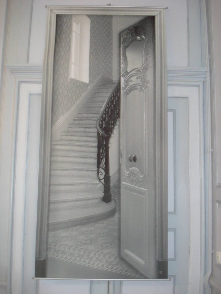 Détails Sur Toile Décorative Trompe L'Oeil L'Escalier Déco concernant Rideau Trompe L Oeil