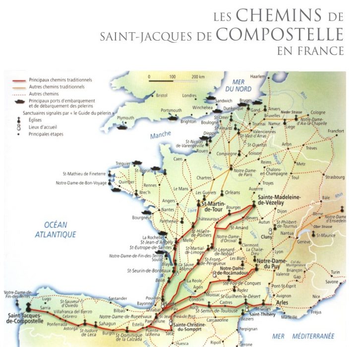 Deux Mille Ans Vers Compostelle (Édition 2018 serapportantà Chemin De St Jacques De Compostelle Carte