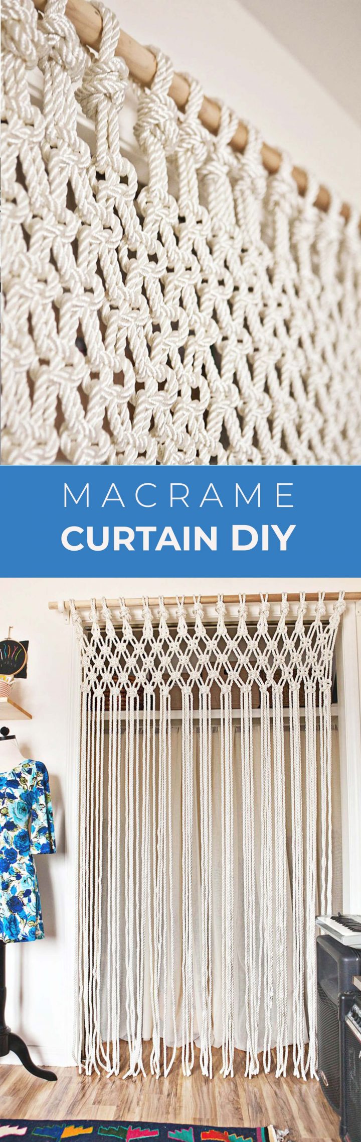 Diy : Faire Soi-Même Un Rideau En Macramé | Macrame dedans Rideau Macramé Diy