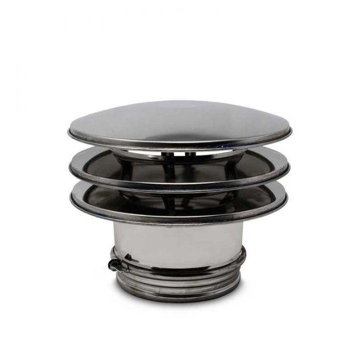 Double Casquette Ou Chapeau Inox Pour Cheminée Four À Bois intérieur Chapeau De Cheminée Terre Cuite