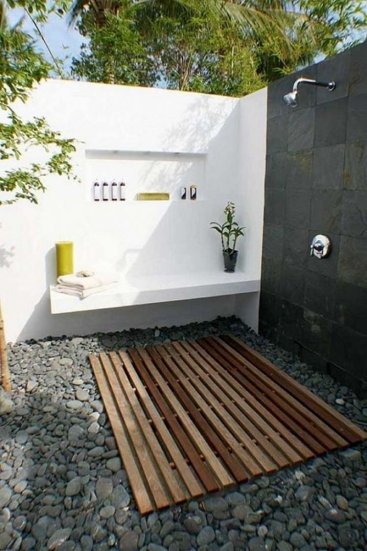 Douche Extérieure 25 Photos Inspirantes Pour Été Splendide à Cabine De Douche Solaire