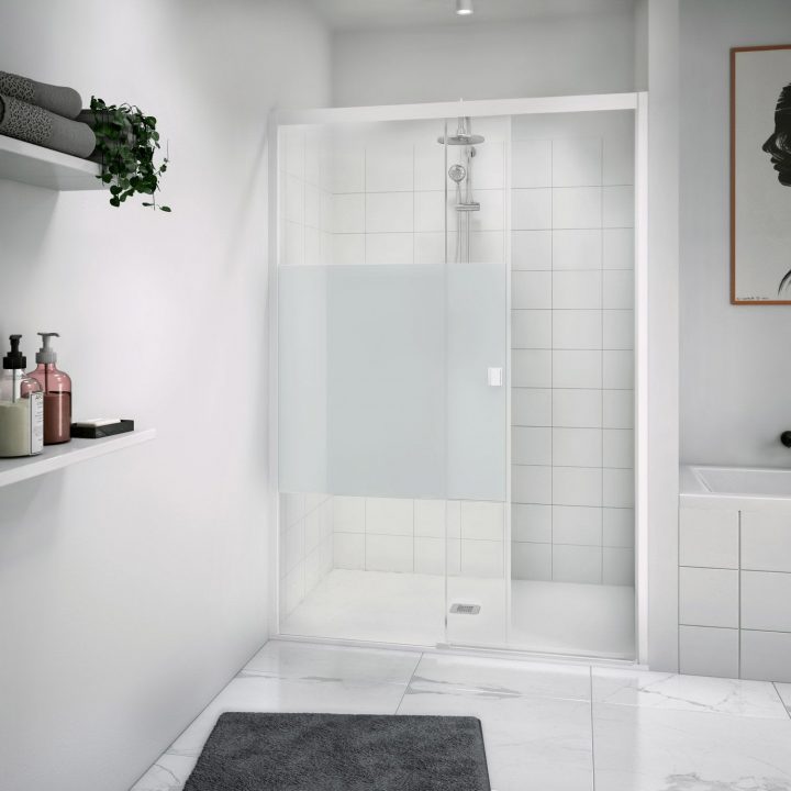 Douche Neo, Avec Receveur Kioto2 Blanc 90X140 Cm | Leroy à Receveur Douche 90X140