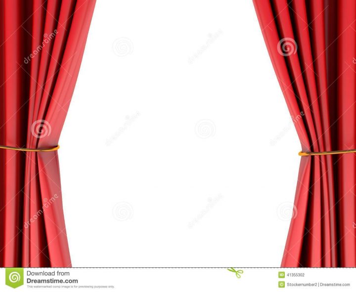 Étape De Théâtre Avec Le Rideau Rouge Illustration Stock avec Rideau Rouge Théatre