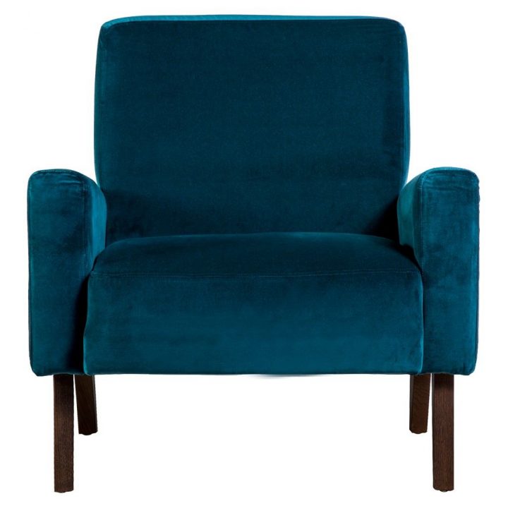 Fauteuil Marlon En Velours Bleu Canard – The Conran Shop destiné Rideaux Velours Bleu Canard