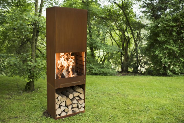 Feux De Jardin Tole – Cheminée D'Extérieur Et Barbecue K60 à Cheminée Barbecue Exterieur