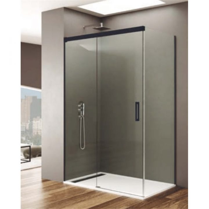 Habitium.fr: Pare-Douche D'Angle 1 Porte Coulissante Basic tout Cabine De Douche 140X80