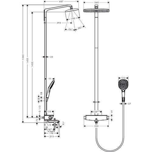 Hansgrohe Raindance Select Showerpipe 360 Colonne De à Colonne De Douche Hansgrohe Raindance