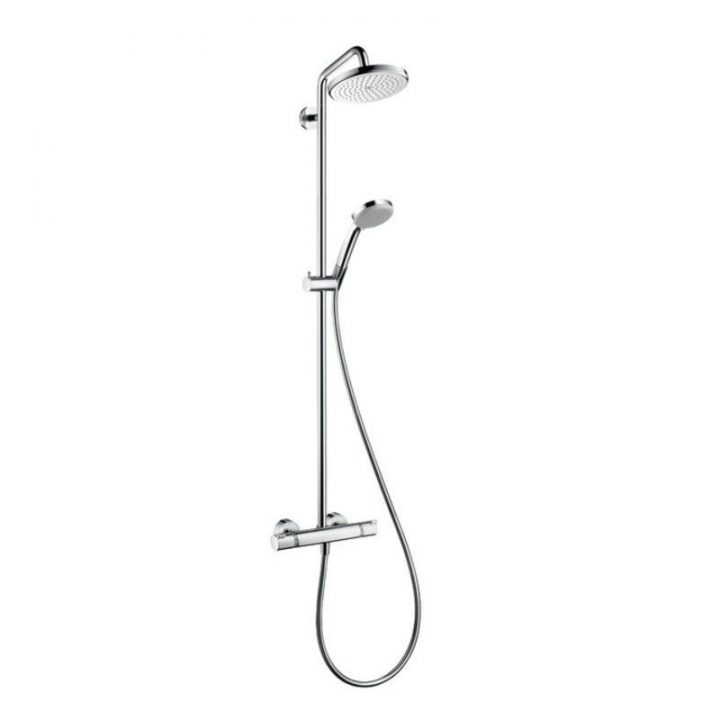 Hansgrohe Showerpipe Croma 220 Ecosmart: 27188000. intérieur Colonne De Douche Showerpipe Croma 160