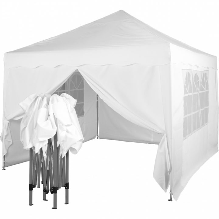 Instent® Tonnelle Pliante 3X3 M Avec 4 Panneaux Latéraux intérieur Tonnelle Pliante 3X3 Avec Rideaux