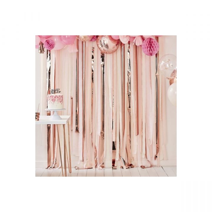 Kit Rideau Rose Gold Et Rose – Mes Fetes tout Rideau Rose Gold