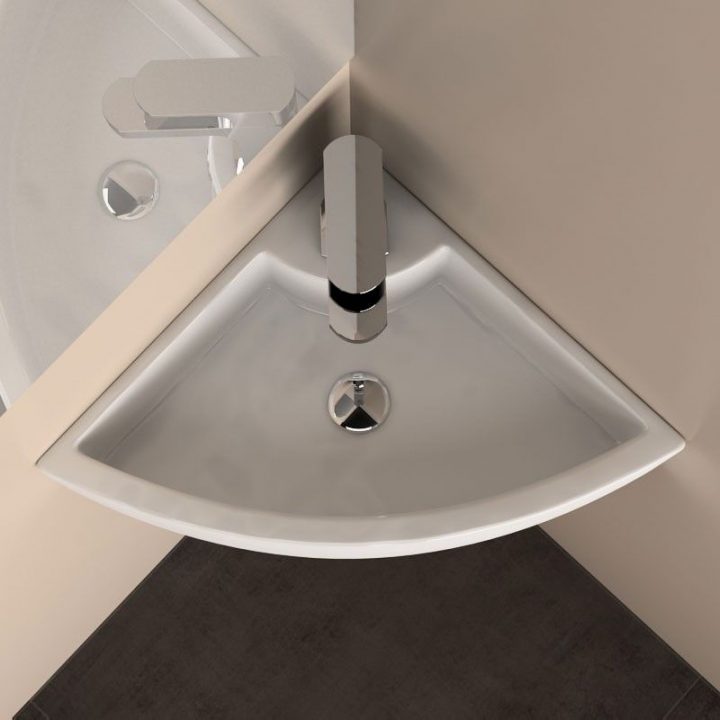 Lave Main D'Angle 31 Cm En Céramique, Pure Throughout serapportantà Maison De Toilette D Angle