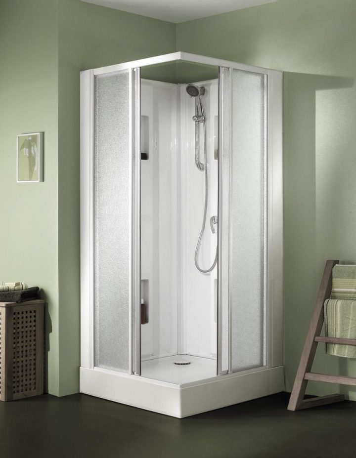 Leda – Cabine De Douche Izibox Carrée 80X80Cm intérieur Combiné De Douche Encastrable