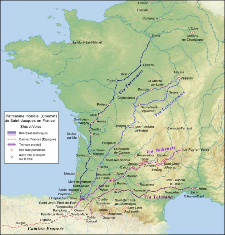 Les 378 Meilleures Images Du Tableau Chemins De serapportantà Chemin Saint Jacques De Compostelle Carte