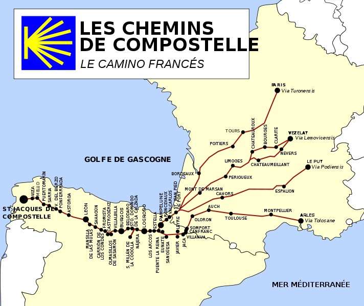 Les Chemins De Compostelle – Arts Et Voyages serapportantà Chemin De Compostelle Au Portugal Itinéraire