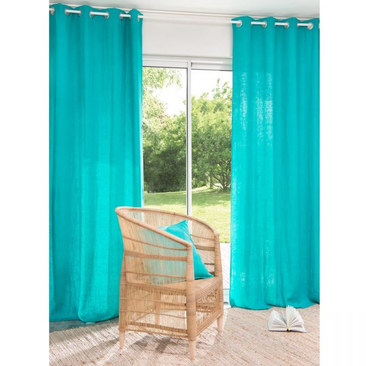 Linge Déco | Rideaux Oeillets, Rideau Turquoise pour Rideaux Occultants Turquoise