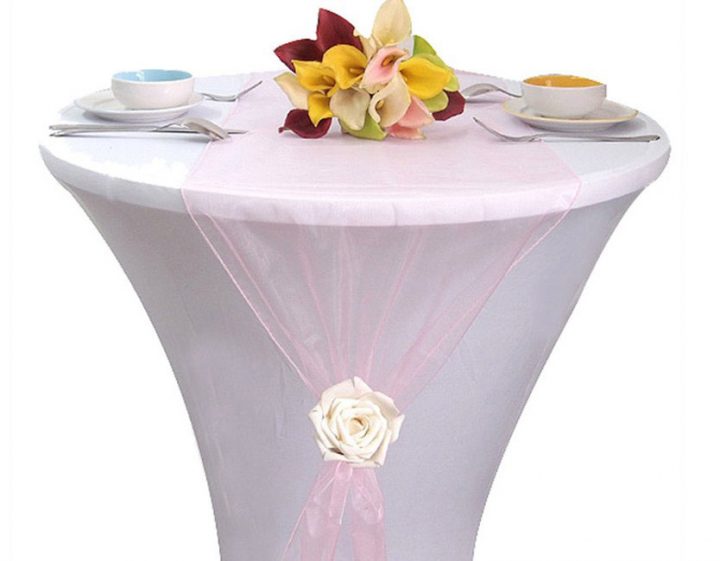 Location Chemin De Table Organza Coloris Rose | Anyflowers.fr tout Chemin De Table Rose Pale