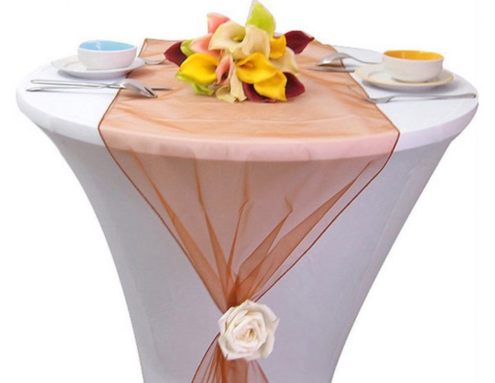 Location Chemin De Table Organza Marron | Anyflowers.fr serapportantà Chemin De Table Marron