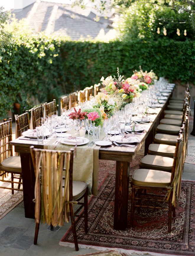 Long Wedding Table Ideas – Part 2 – Belle The Magazine concernant Chemin De Table Champetre