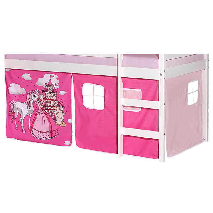 Lot De Rideaux Pour Lit Surélevé, Motif Princesse avec Rideau Pour Cacher Etagere