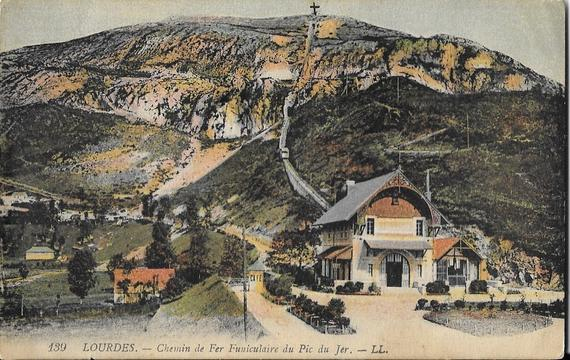 Lourdes Chemin De Fer Funiculaire Du Pic Du Jer France Circa tout Chemin De Fer Du Montenvers