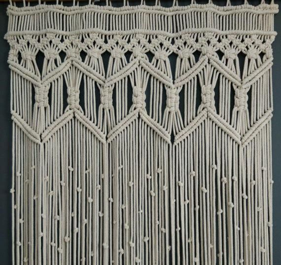 Macramé Grand Rideau Salon Chambre À Coucher Dentelle avec Rideaux Dentelle Ancienne Ou Macramé