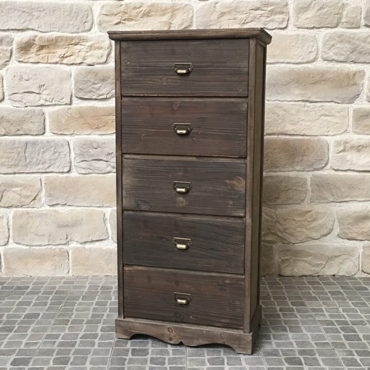 Meuble Chiffonnier Grainetier 5 Tiroirs 128 Cm à Chemin De Campagne Meubles