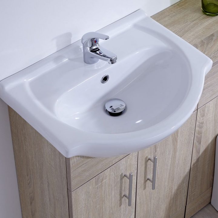 Meuble-Lavabo & Toilette Wc 51X78X30Cm Classic Oak dedans La Toilette Au Lavabo