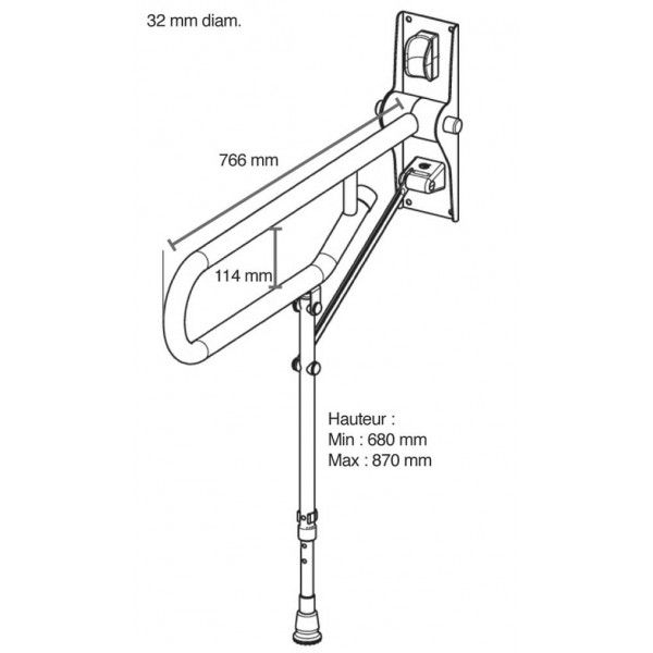 Meubles, Lave-Mains, Robinetteries Pmr Accessoires – Barre tout Hauteur Toilette Handicapé