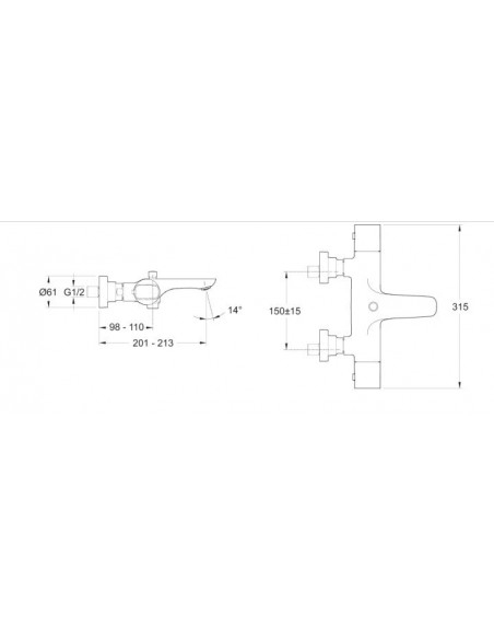 Mitigeur Thermostatique Bain-Douche Sur Gorge Aleo Jacob avec Mitigeur Thermostatique Bain Douche Sur Gorge