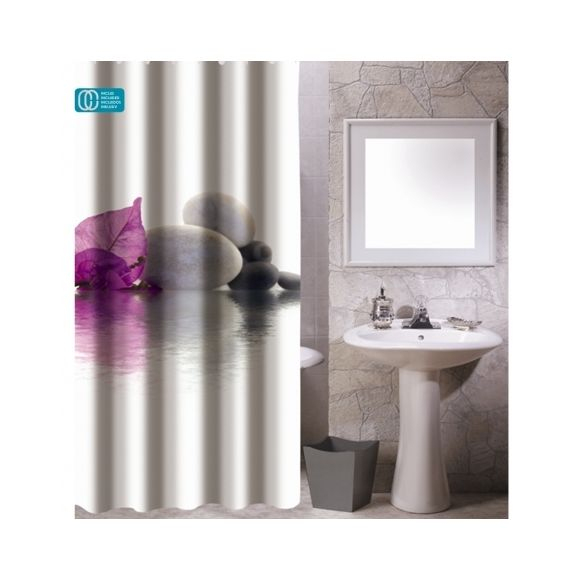 Msv – Rideau De Douche Polyester 180X200 Borneo – Pas Cher encequiconcerne Rideau Largeur 200