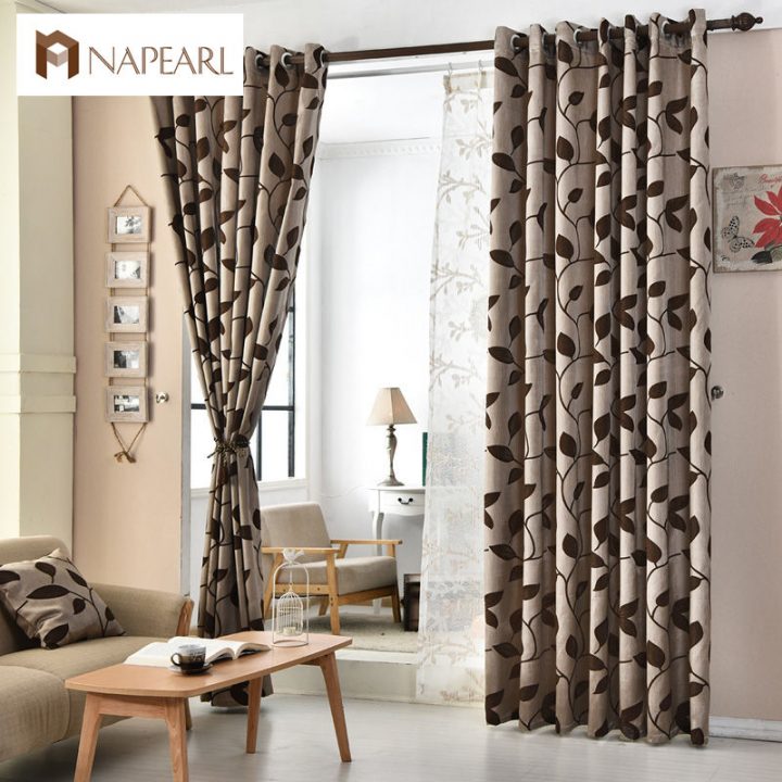 Napearl Européenne Jacquard Rideaux Cuisine Porte Balcon à Tissu Des Ursules Rideaux