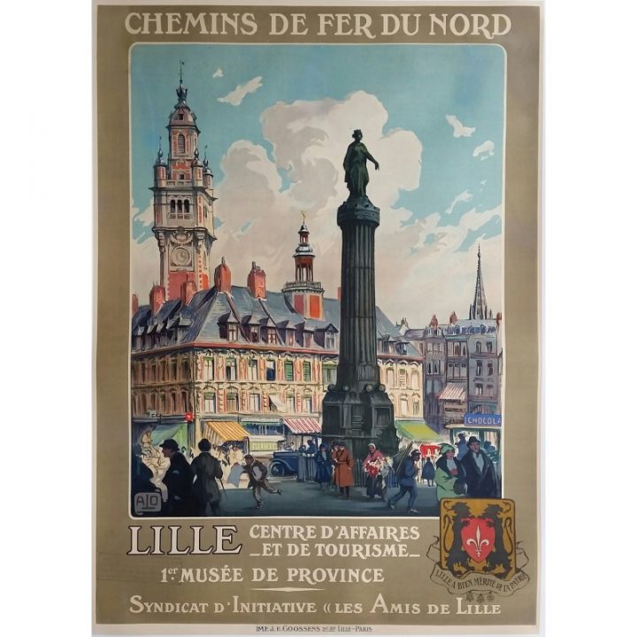 Original Vintage Poster Chemin De Fer Du Nord Lille Centre destiné Chemin De Fer Du Montenvers