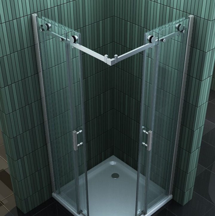 Paroi De Douche D'Angle Avec Portes Coulissantes Pas Cher concernant Paroi De Douche Qui Explose