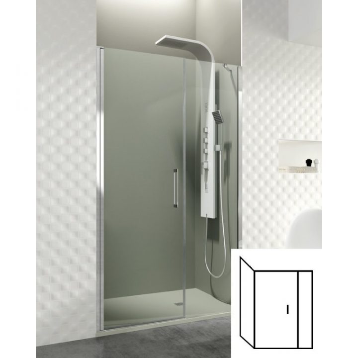 Paroi De Douche D'Angle Porte Battante Helia E 80 X 140 Cm concernant Paroi De Douche 140 Cm