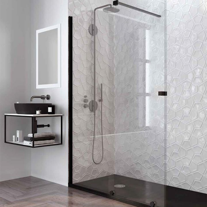 Paroi De Douche Fixe Et Coulissante 120 Ou 140 Cm destiné Étanchéité Paroi De Douche