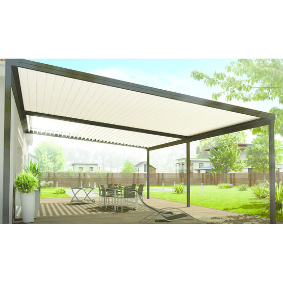 Pergola Aluminium À Lames Inclinables À 90° | Pergola à Vérandas Rideau