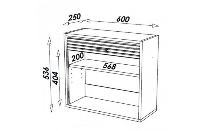 Petit Meuble De Cuisine Blanc Avec Rideau Déroulant 60 Cm encequiconcerne Rideau Roulant Pour Meuble De Cuisine