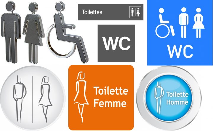 Plaque Toilettes Homme, Femme, Handicapé En Signalétique intérieur Femmes Aux Toilettes