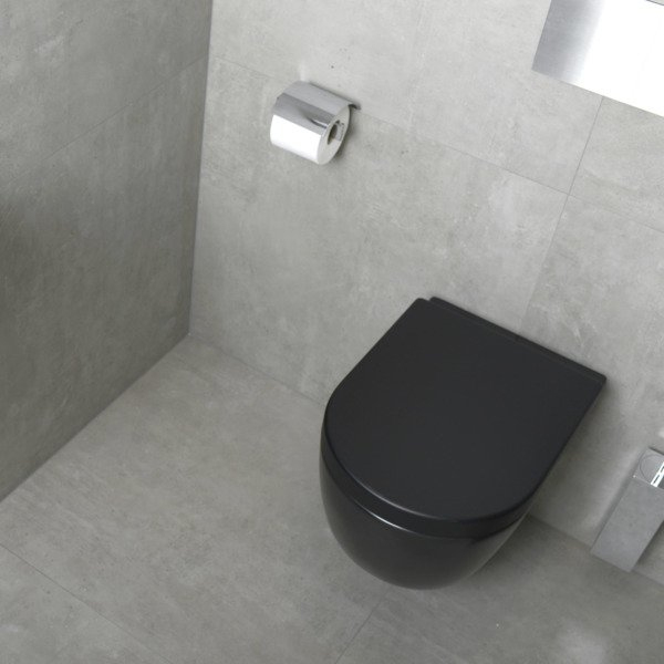 Plieger Nola Pack Wc Suspendu Sans Bride Noir Mat Avec destiné Grohe Toilette Suspendu