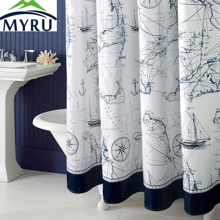 Popular Marine Shower Curtain-Buy Cheap Marine Shower serapportantà Rideau Marin