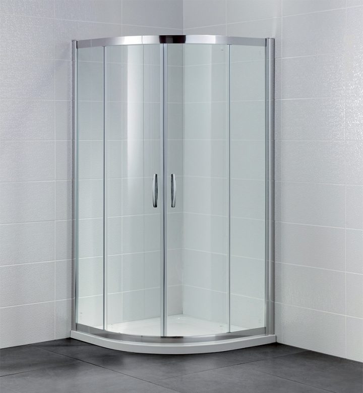 Porte De Douche Coulissante Olympe Angle 90X90 Cm 1/4 De tout Cabine De Douche 1 4 De Cercle 85X85