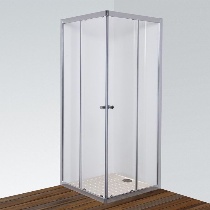 Porte De Douche D'Angle Avec 2 Coulissants Nerina – 90X90 encequiconcerne Porte De Douche D Angle Coulissante