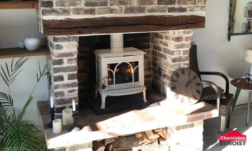 Pose D'Un Poêle À Bois Jotul Dans Le Pays D'Auge concernant Cheminée Benoist