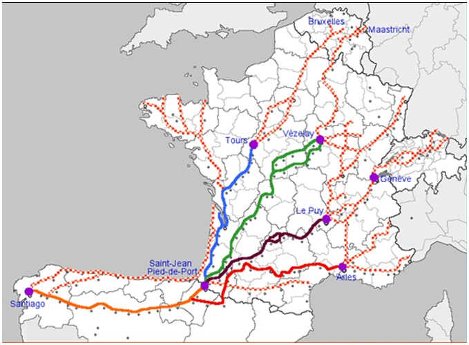 Proville Cambrésis Provinfos: Actu-Les Chemins De concernant Chemin De St Jacques De Compostelle Carte