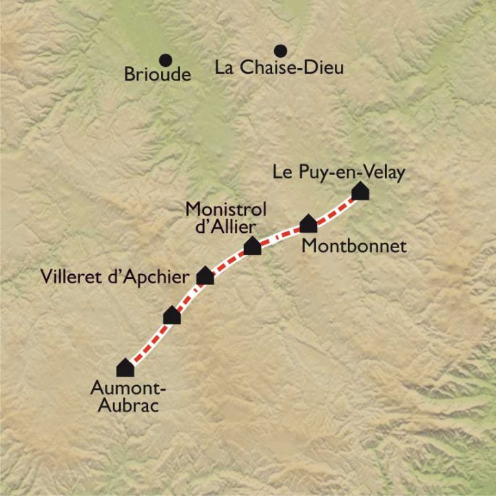 Randonnée Compostelle – Puy En Velay, Aumont-Aubrac Avec Guide pour Chemin De Compostelle Le Puy